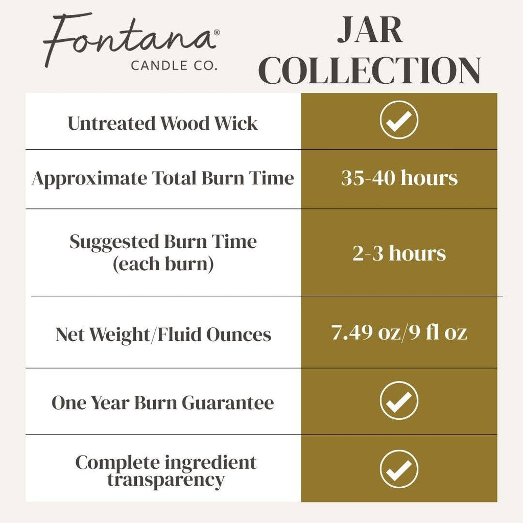 Fontana Candle Co. - Warm Flannel Beeswax & Essential Oil Jar Candle: Non-Toxic