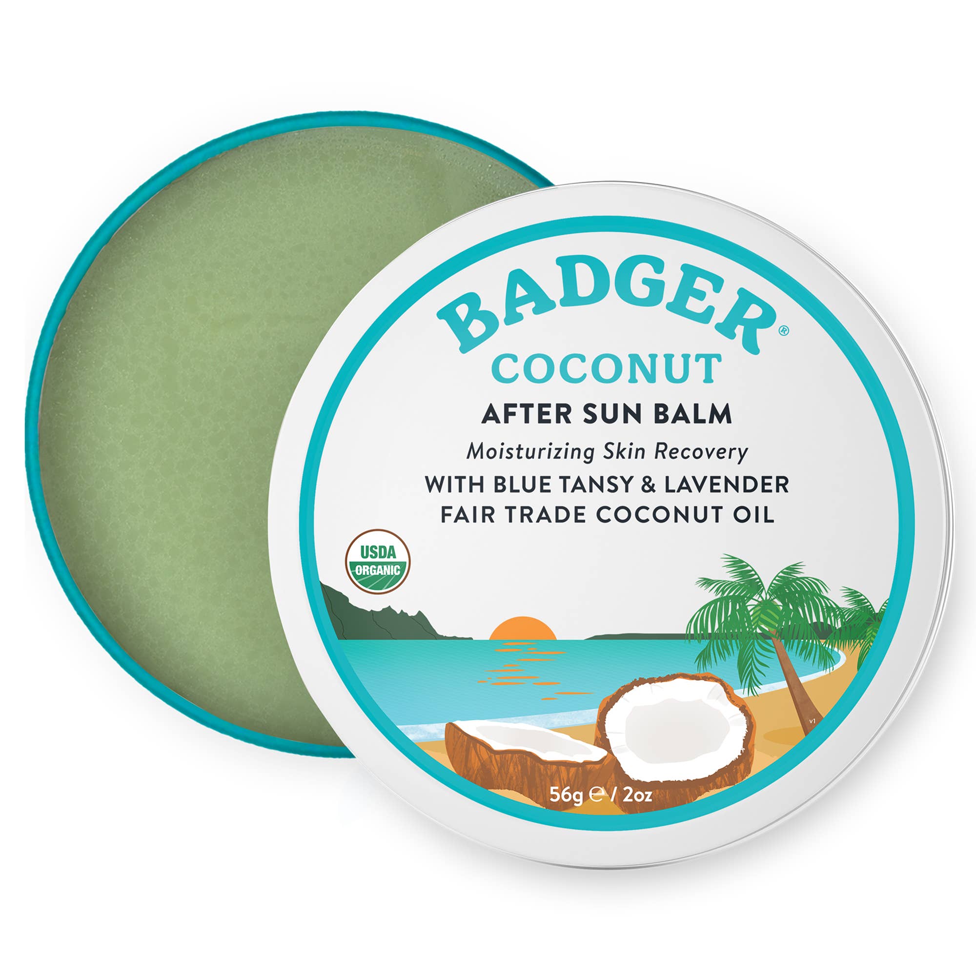 Badger - Badger Coconut After Sun Balm, Soothing Sunburn Relief