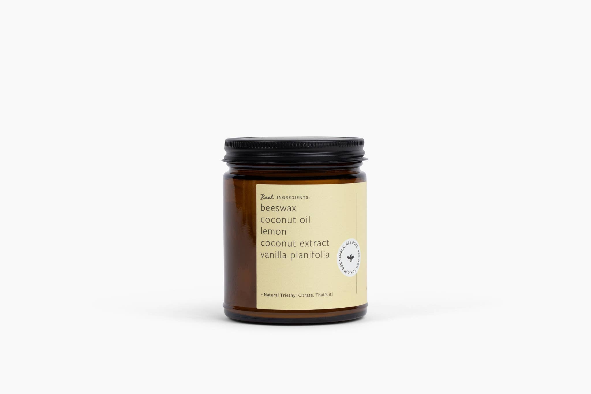 Fontana Candle Co. - Valley Junction - Lemon Meringue Essential Oil Beeswax Jar Candle: Non-Toxic