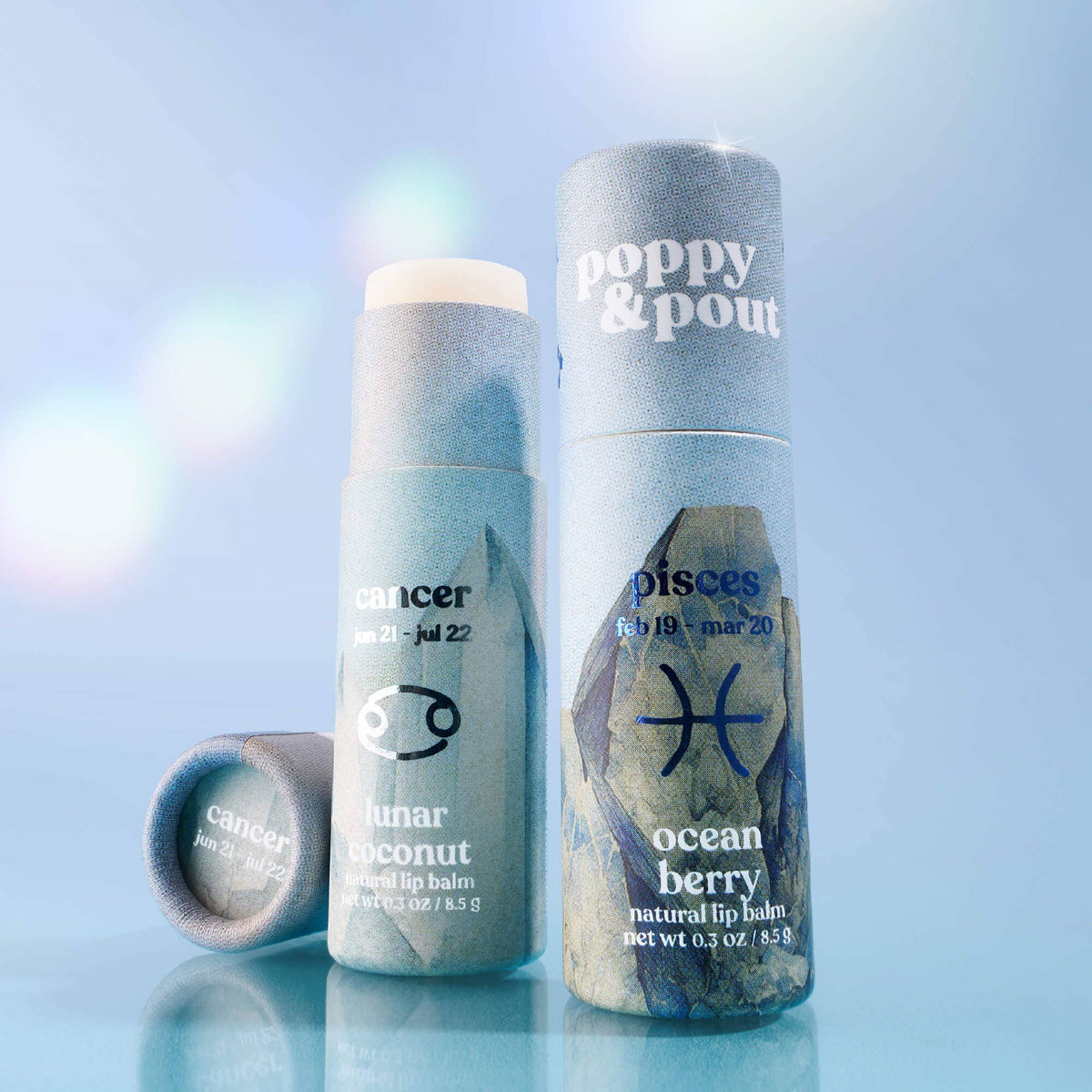 Poppy & Pout - Lip Balm, Zodiac, Cancer Lunar Coconut