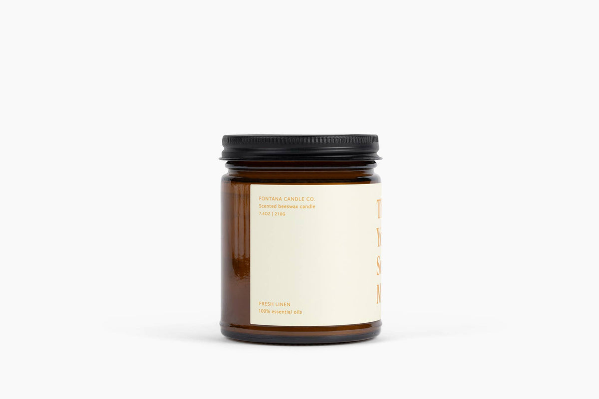 Fontana Candle Co. - Thank You Beeswax & Essential Oil Celebrate Jar Candle