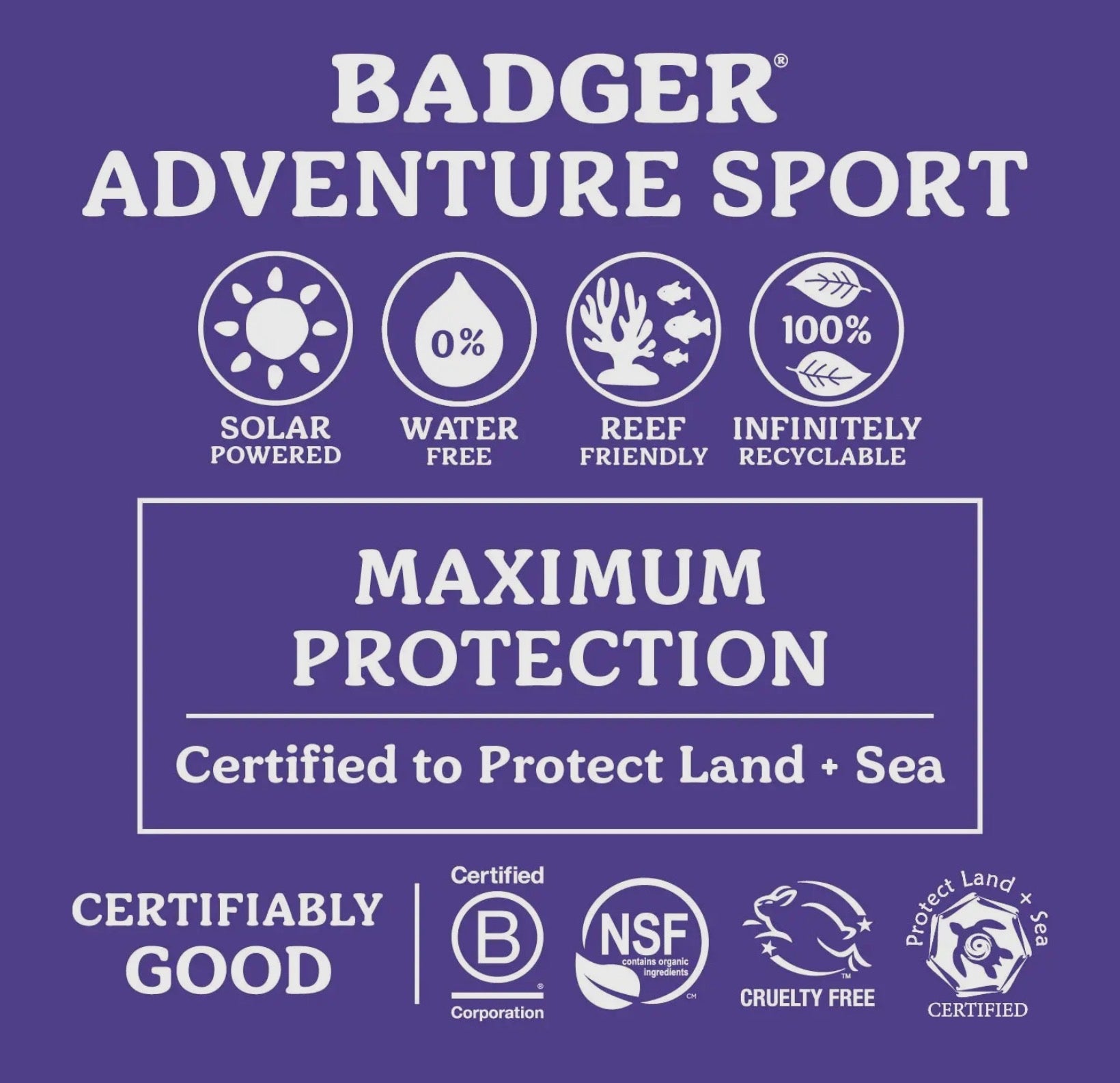 Badger Adventure Mineral Sunscreen Cream - 50 SPF