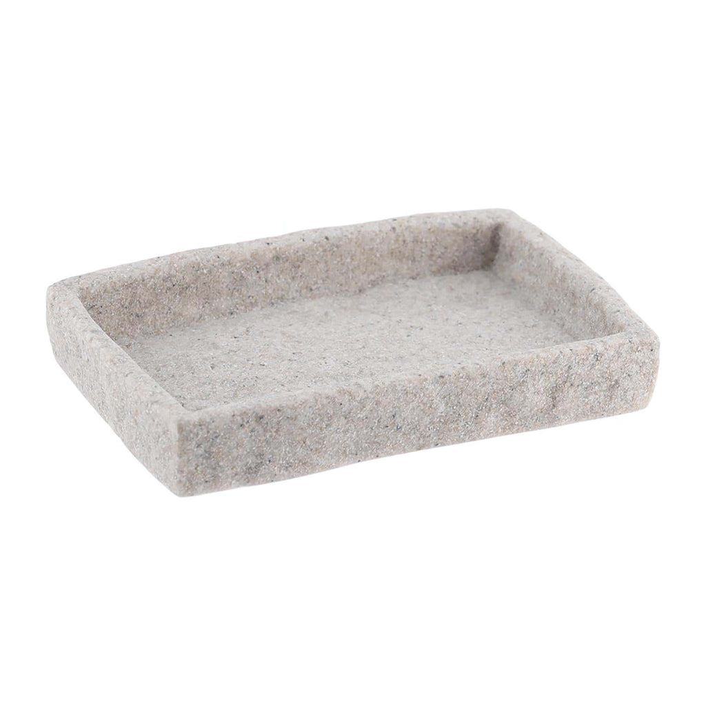 Stone-Effect Soap Dish Holder Resin Tray