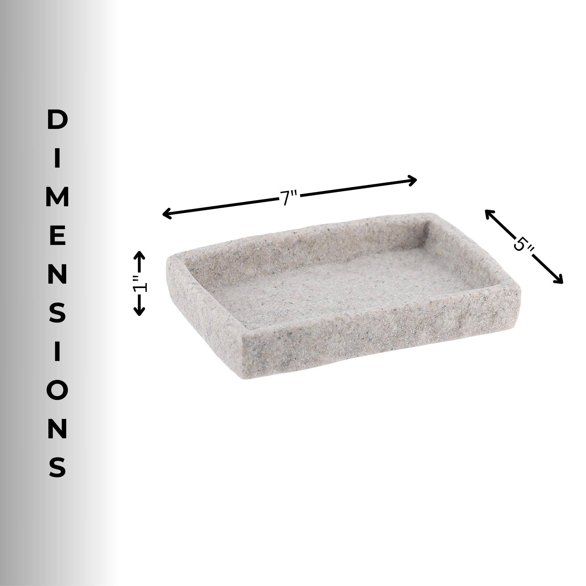 Stone-Effect Soap Dish Holder Resin Tray