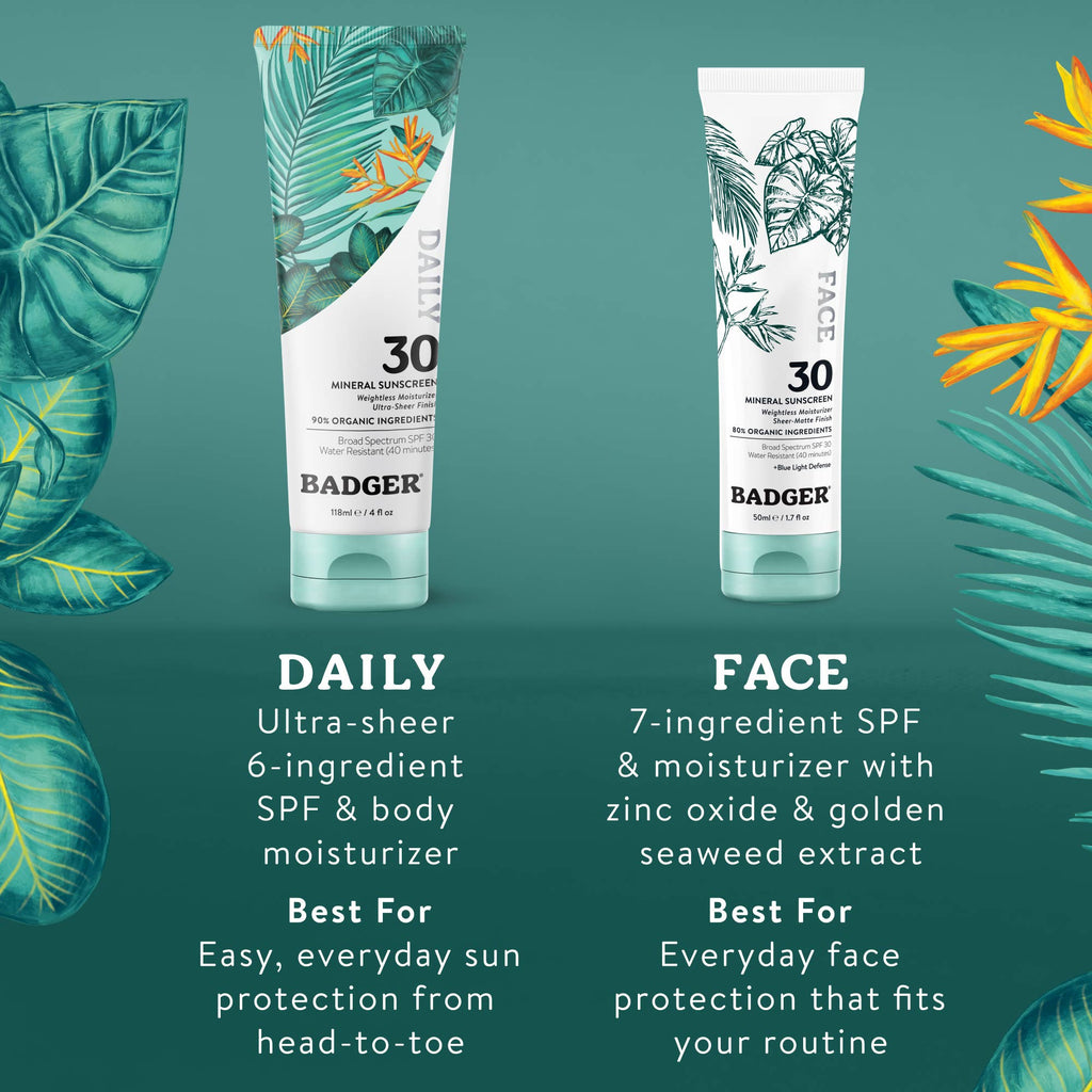 Badger - Badger Mineral Daily Sunscreen SPF 30, with Zinc Oxide