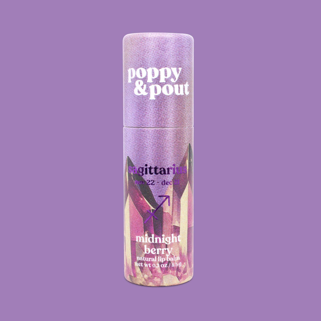 Poppy & Pout - Lip Balm, Zodiac, Sagittarius Midnight Berry