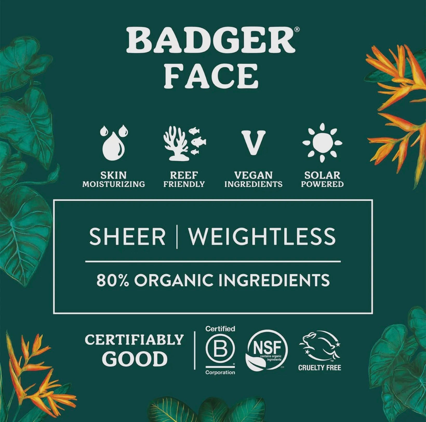 Badger Face Mineral Sunscreen - 30 SPF