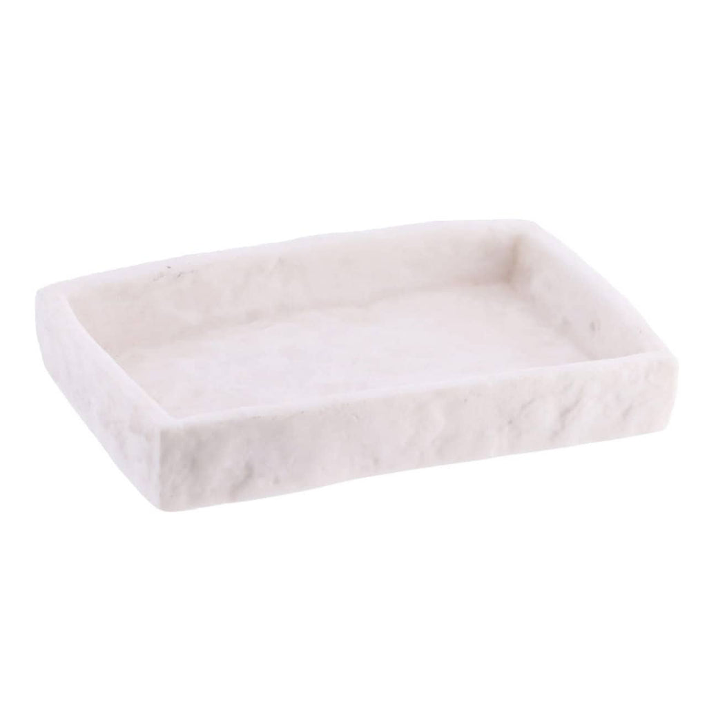 Stone-Effect Soap Dish Holder Resin Tray