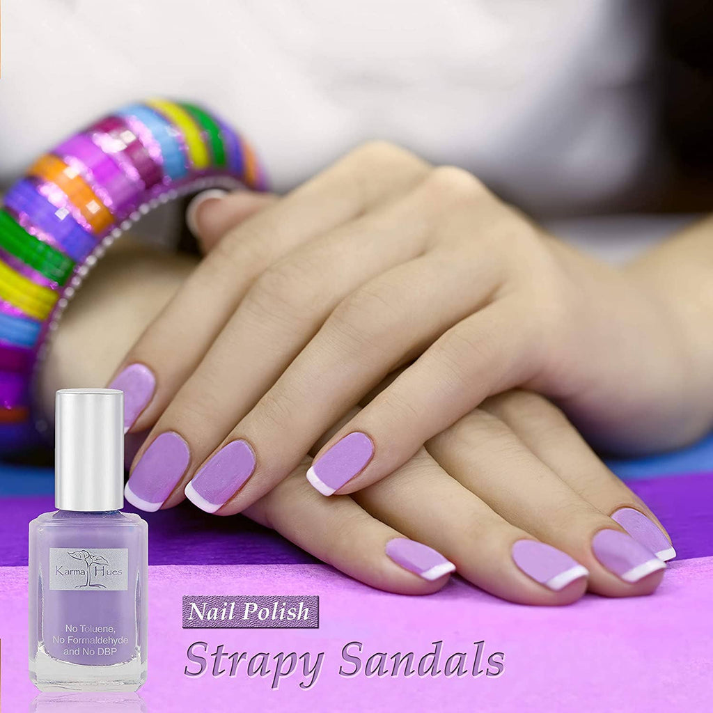 Karma Organic Natural Nontoxic Strappy Sandals - Nail Polish