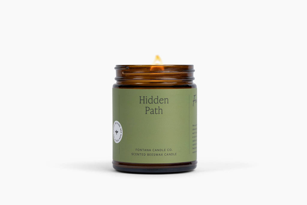 Fontana Candle Co. - Hidden Path Essential Oil Beeswax Jar Candle: Non-Toxic