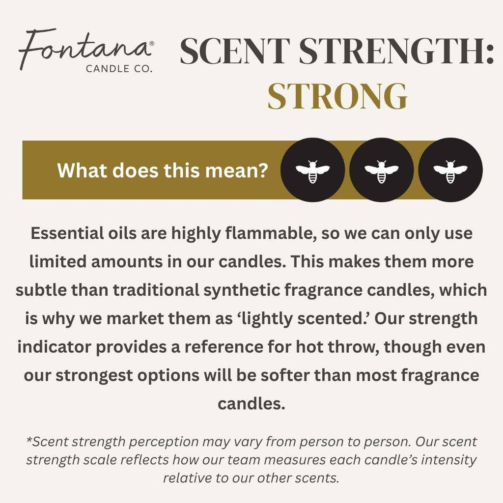 Fontana Candle Co. - Warm Flannel Beeswax & Essential Oil Jar Candle: Non-Toxic