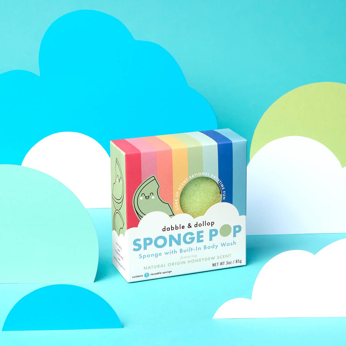Dabble & Dollop® - Sponge Pop® Sponge with Built-In Body Wash - Honeydew
