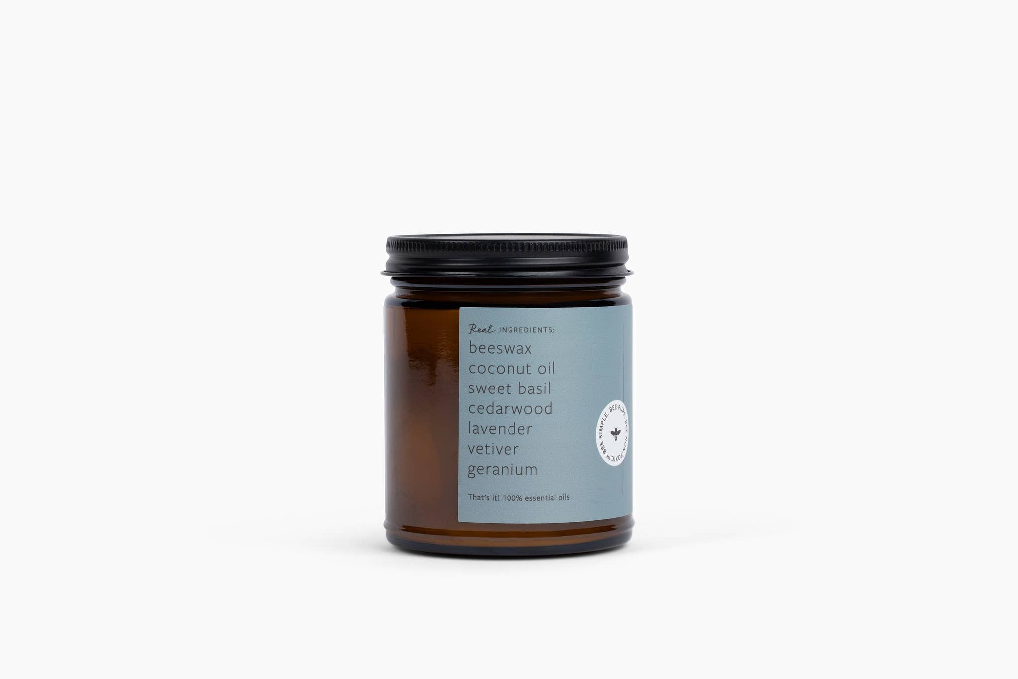Fontana Candle Co. - Rainy Day Essential Oil Beeswax Jar Candle: Non-Toxic
