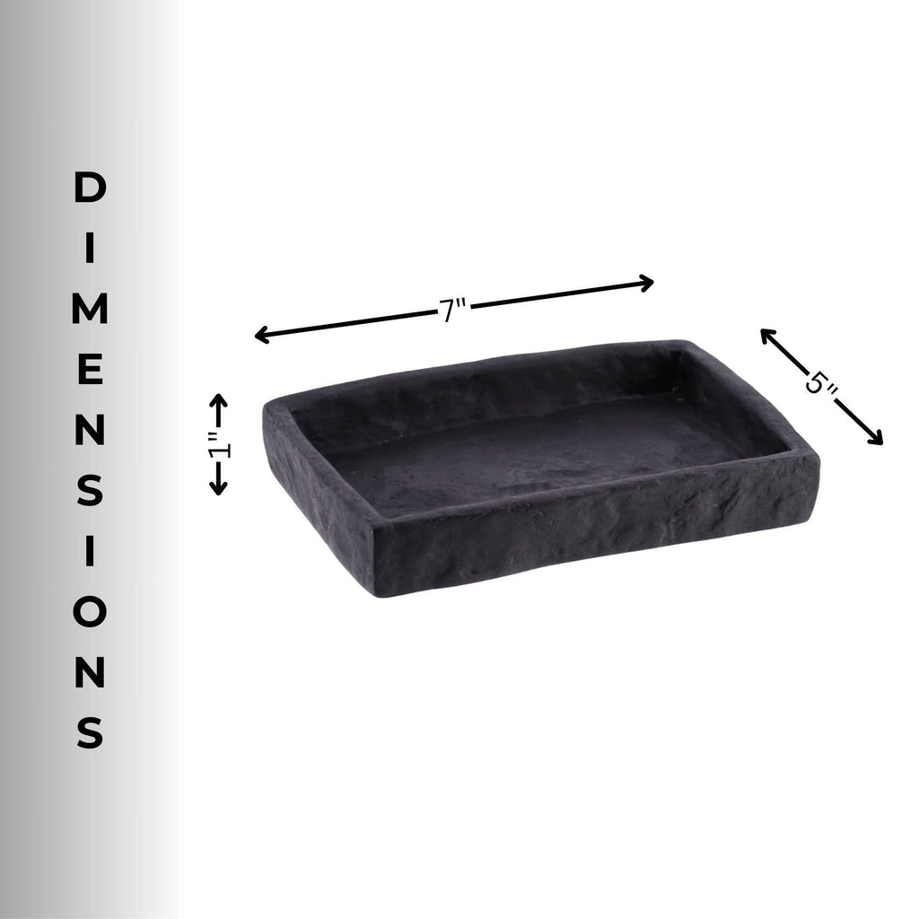 Stone-Effect Soap Dish Holder Resin Tray