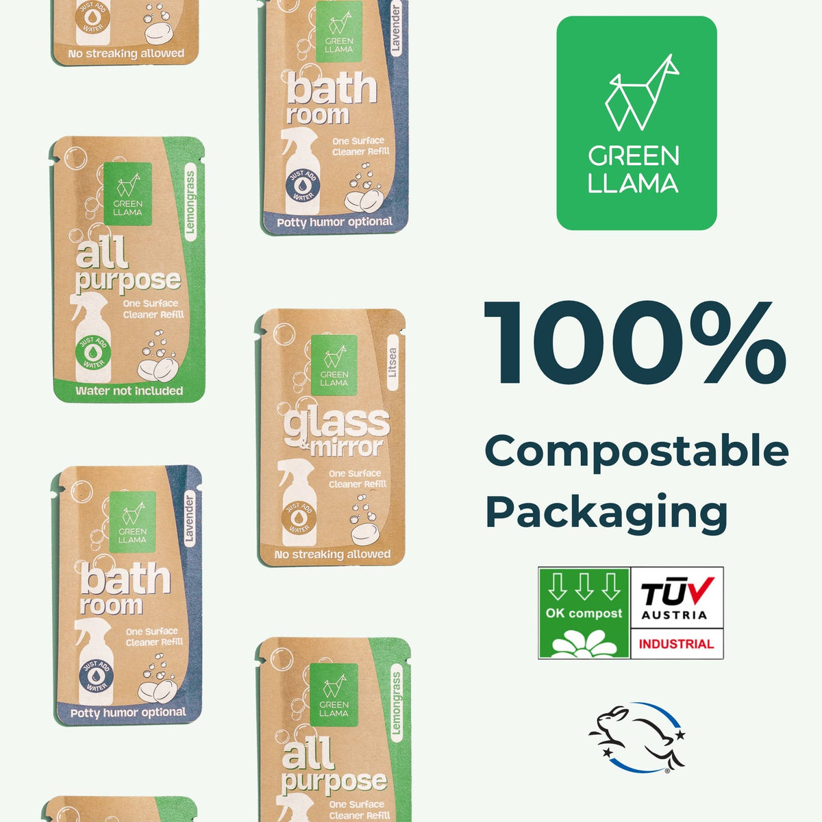 Green Llama - Green Llama Glass & Mirror Cleaner Refill Tablets
