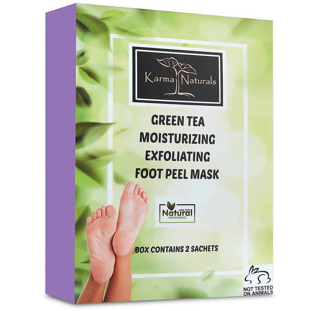 Foot Peel Mask 2 Pack –Green Tea Foot Mask Peel 100% Organic