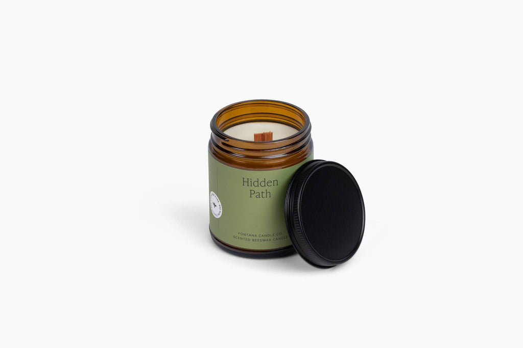 Fontana Candle Co. - Hidden Path Essential Oil Beeswax Jar Candle: Non-Toxic