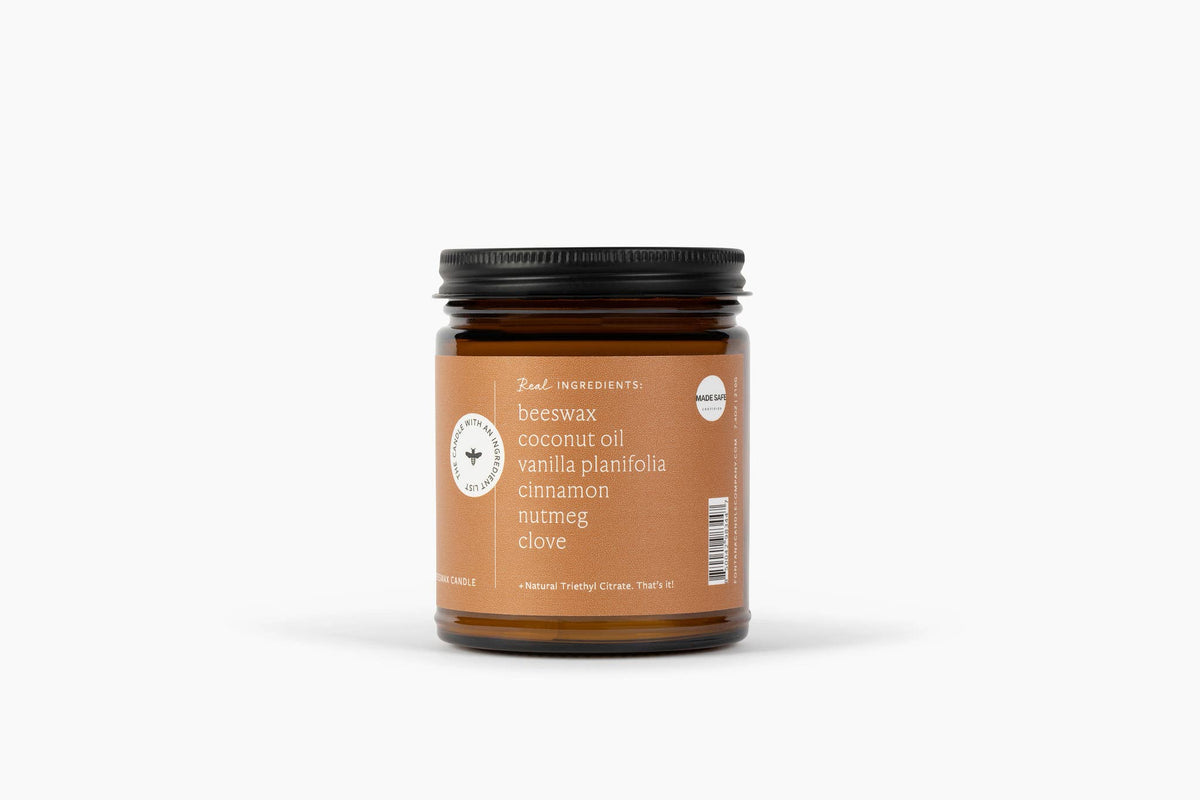 Fontana Candle Co. - Pumpkin Pie Essential Oil Beeswax Jar Candle: Non-Toxic