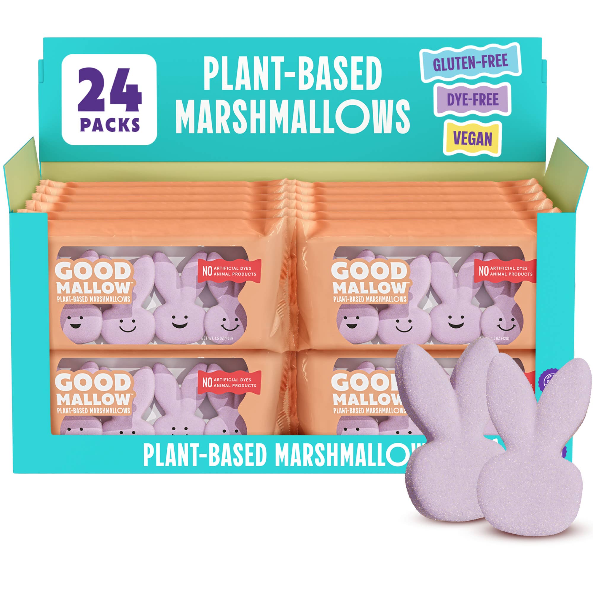 Snackatere - GoodMallow Plant-Based Easter Bunny Marshmallows