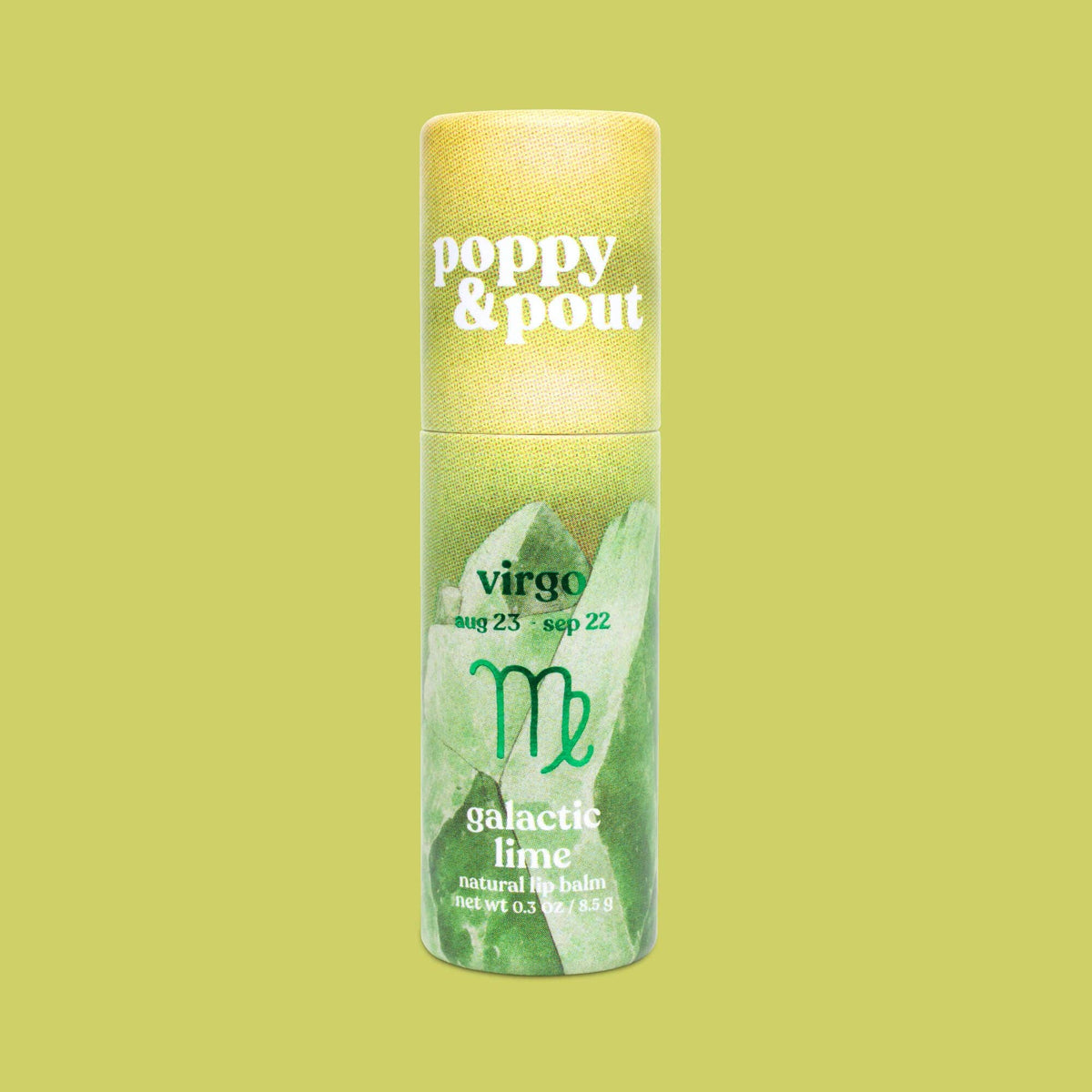 Poppy & Pout - Lip Balm, Zodiac, Virgo Galactic Lime
