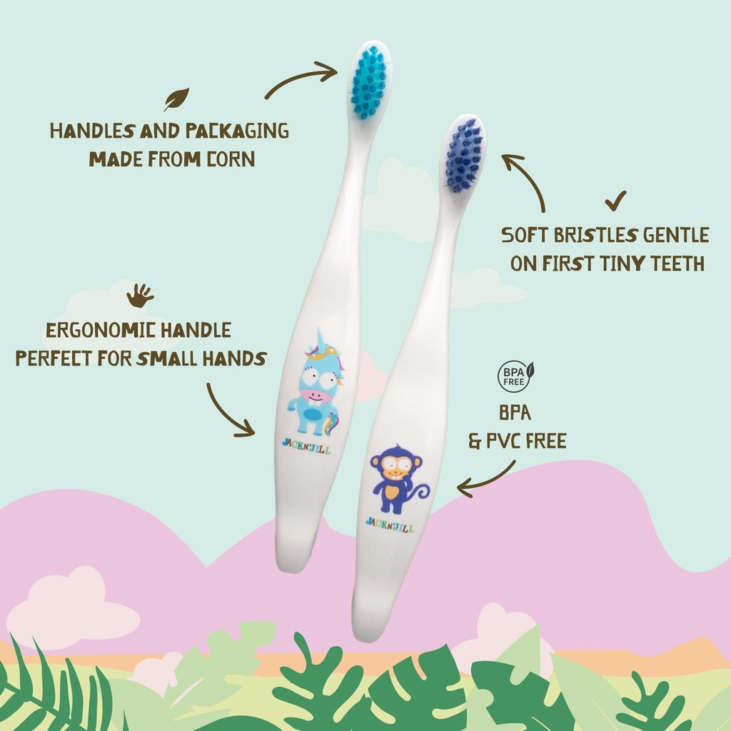 Jack N' Jill Kids & NFco - Jack N' Jill Kids Toothbrush - Assortment Unicorn & Monkey