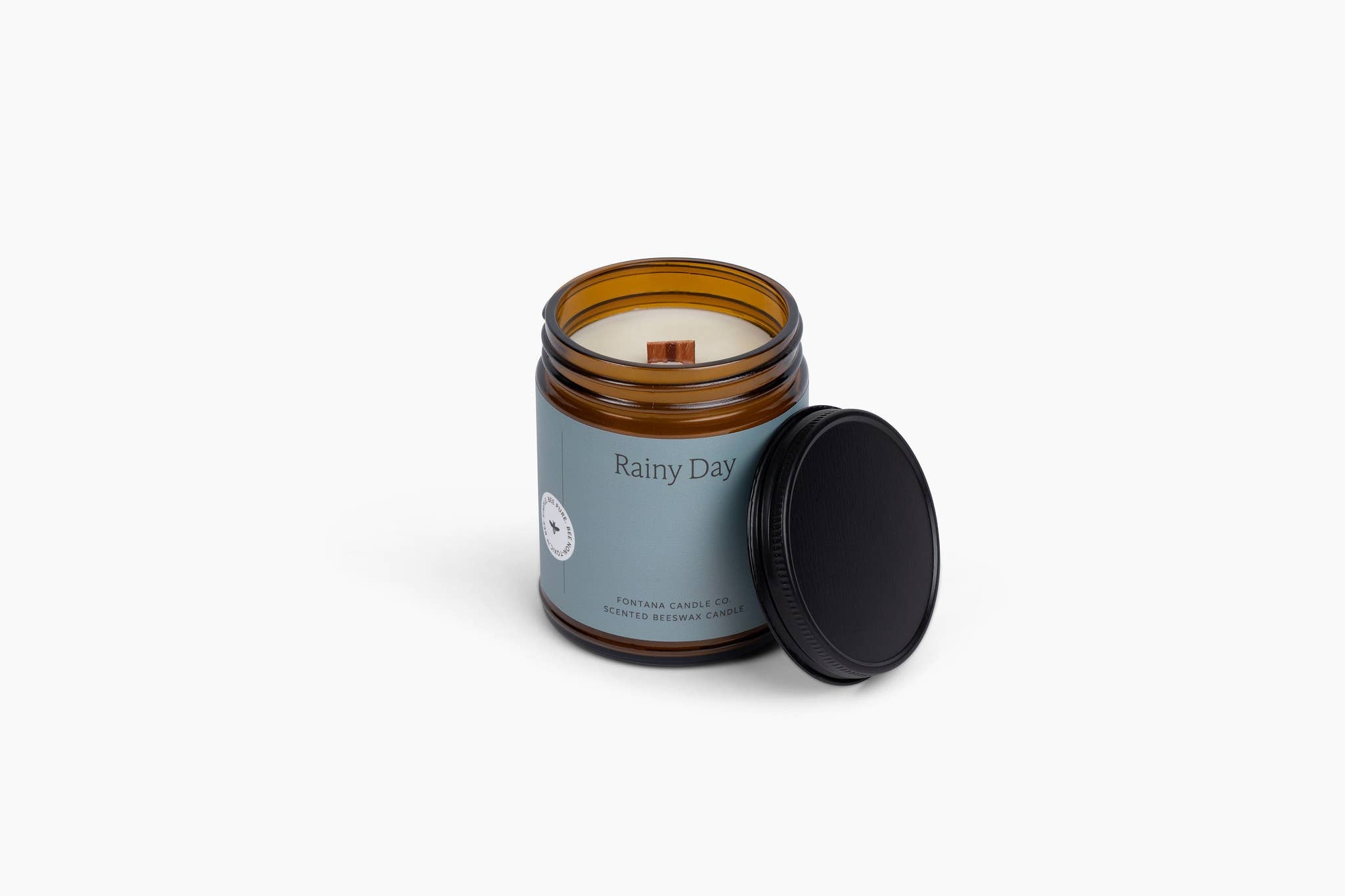 Fontana Candle Co. - Rainy Day Essential Oil Beeswax Jar Candle: Non-Toxic
