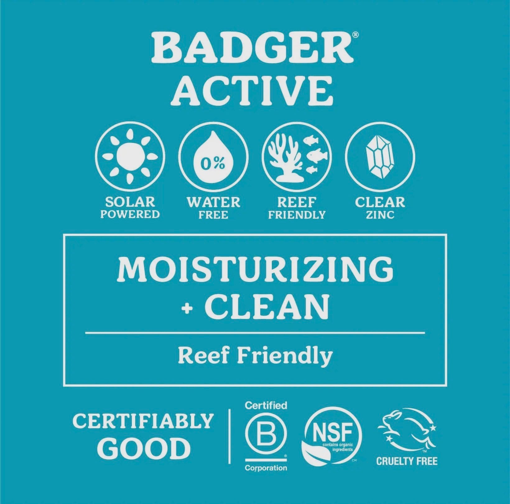 Badger Active Mineral Sunscreen Cream - SPF 30