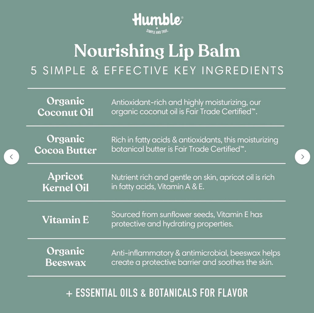 Humble French Peppermint Plastic-free Lip Balm