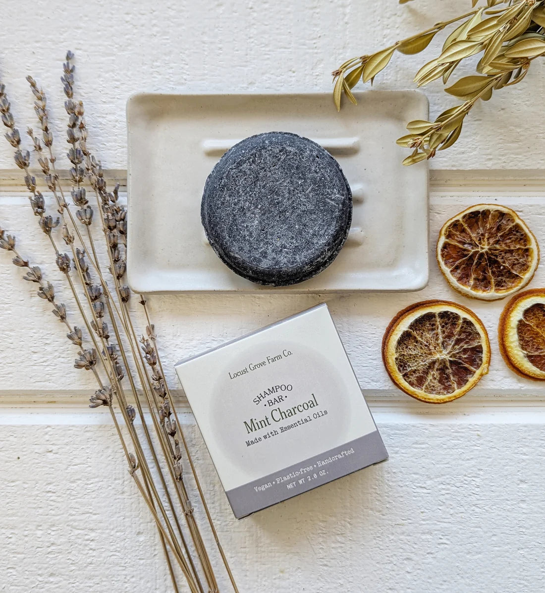 Locust Grove Farms Charcoal Mint Shampoo Bar