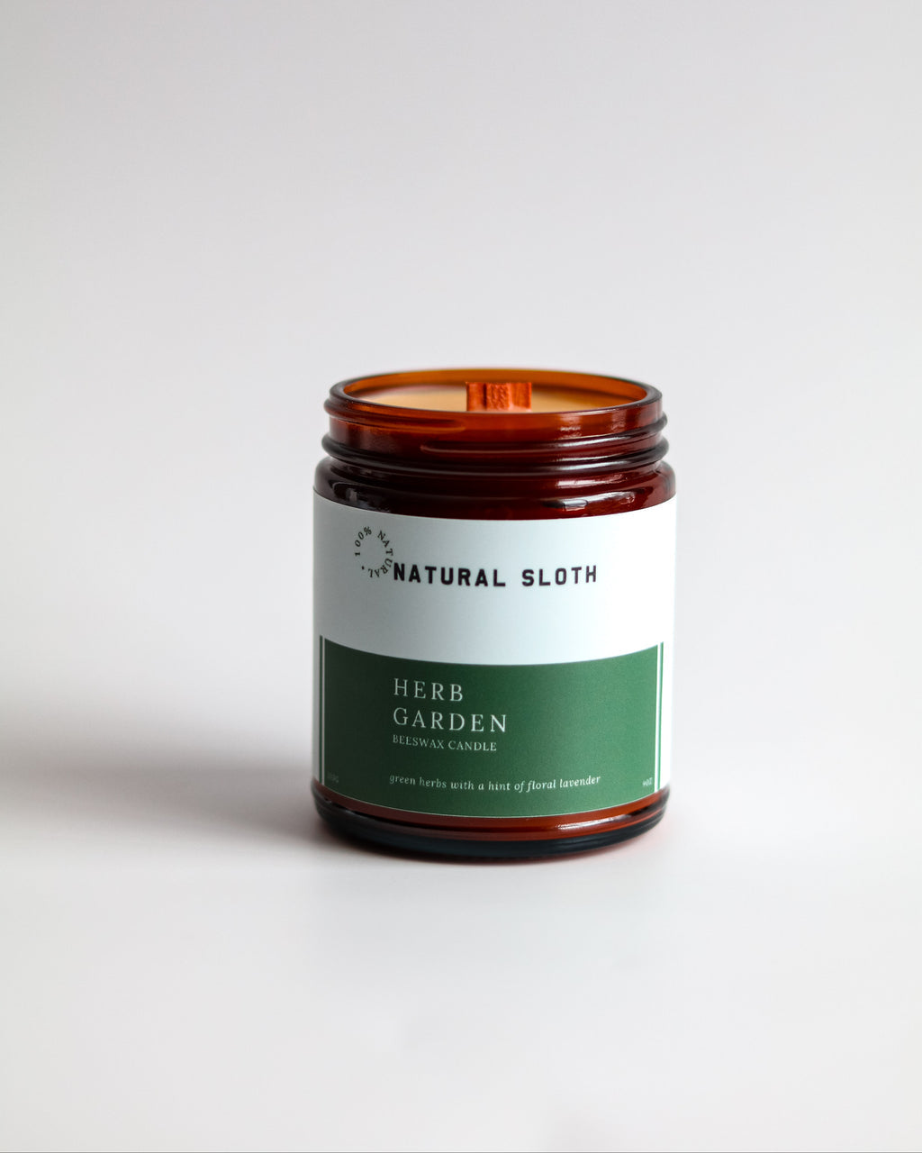 Natural Sloth Herb Garden Beeswax Candle