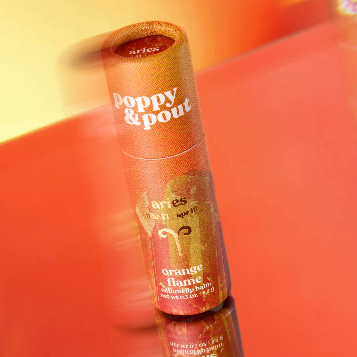 Poppy & Pout - Lip Balm, Zodiac, Aries Orange Flame