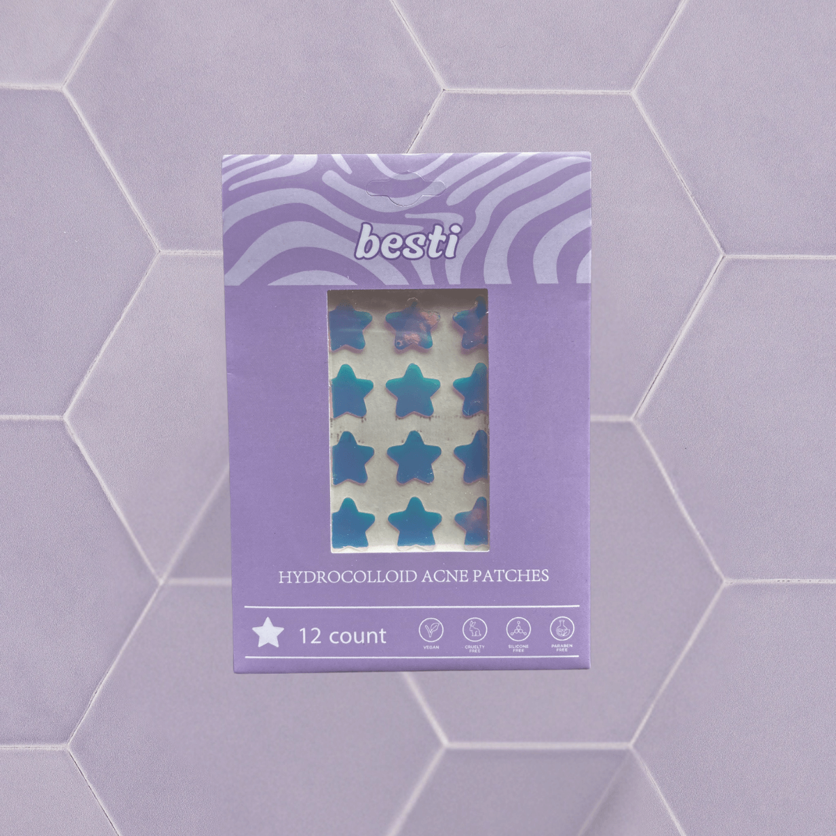 Besti Co. - Besti Pimple Patches  | 12 Count | 100% Hydrocolloid | Paraben-Free | Silicone-Free