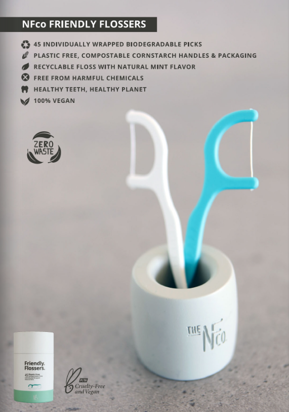 NFco Biodegradable Floss Picks 45 Pack