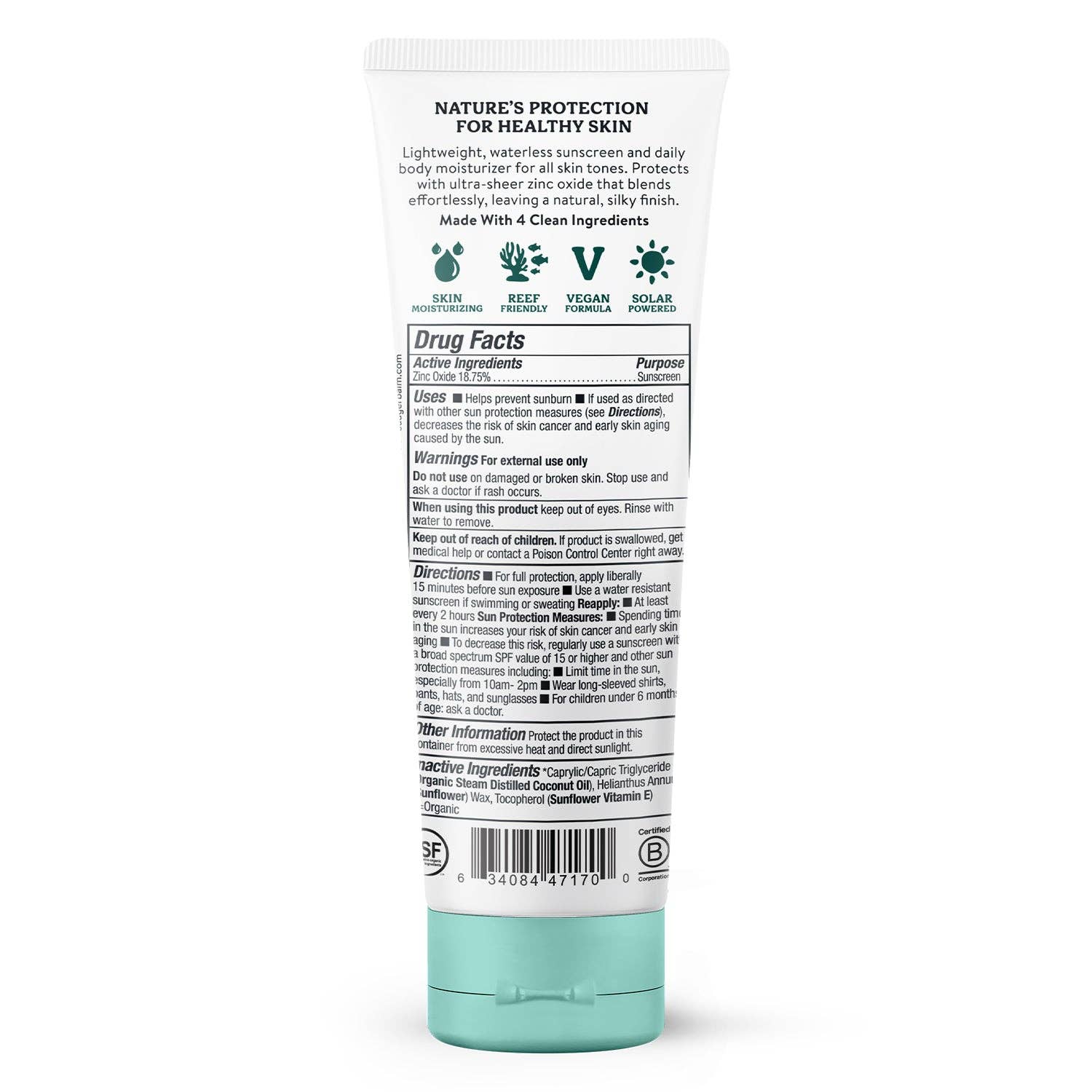 Badger - Badger Mineral Daily Sunscreen SPF 30, with Zinc Oxide