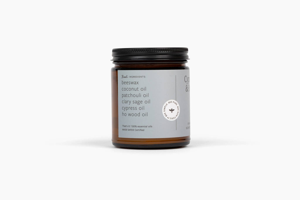 Cypress Sage & Patchouli Beeswax & Essential Oil Jar Candle