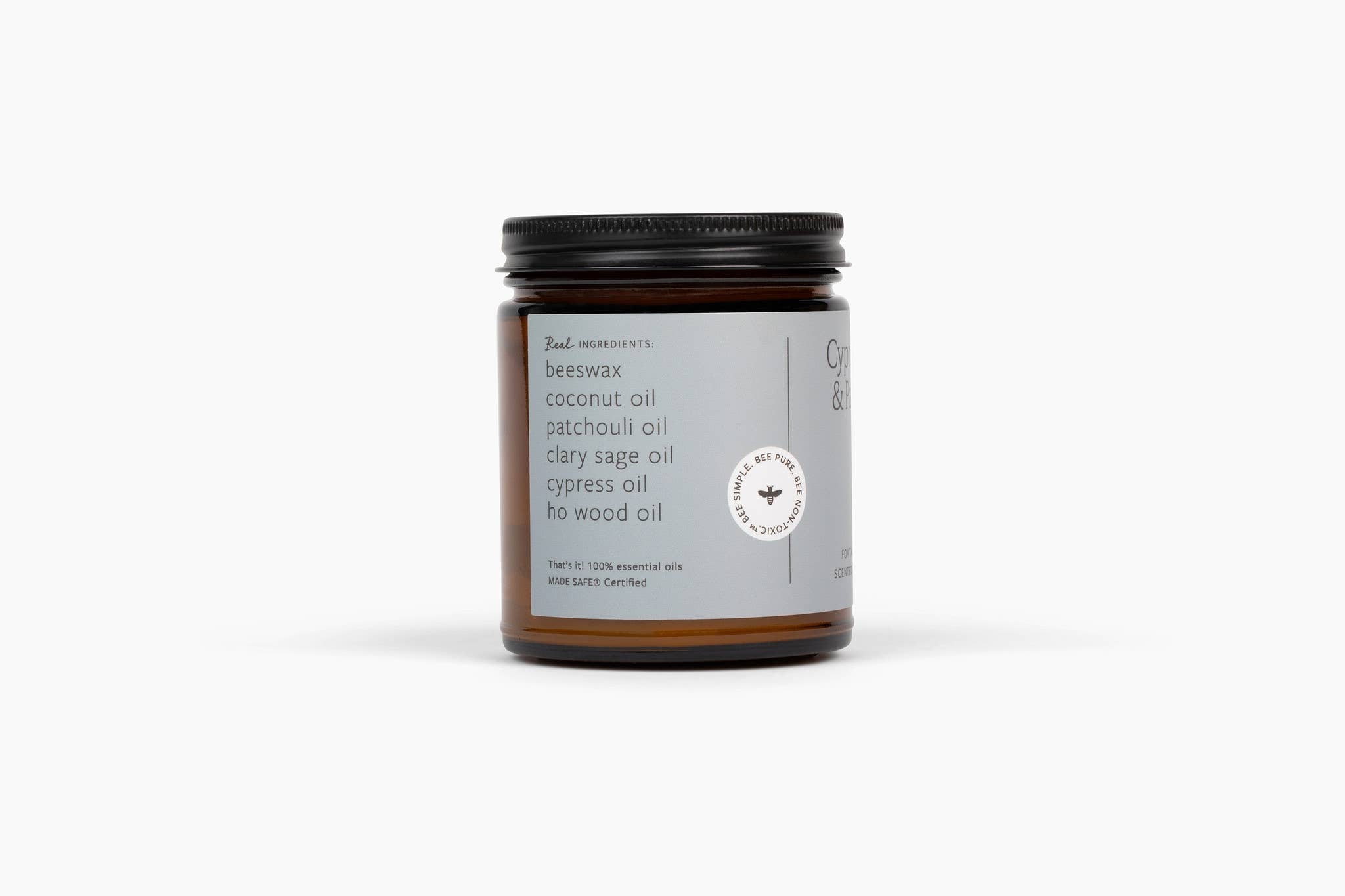 Cypress Sage & Patchouli Beeswax & Essential Oil Jar Candle