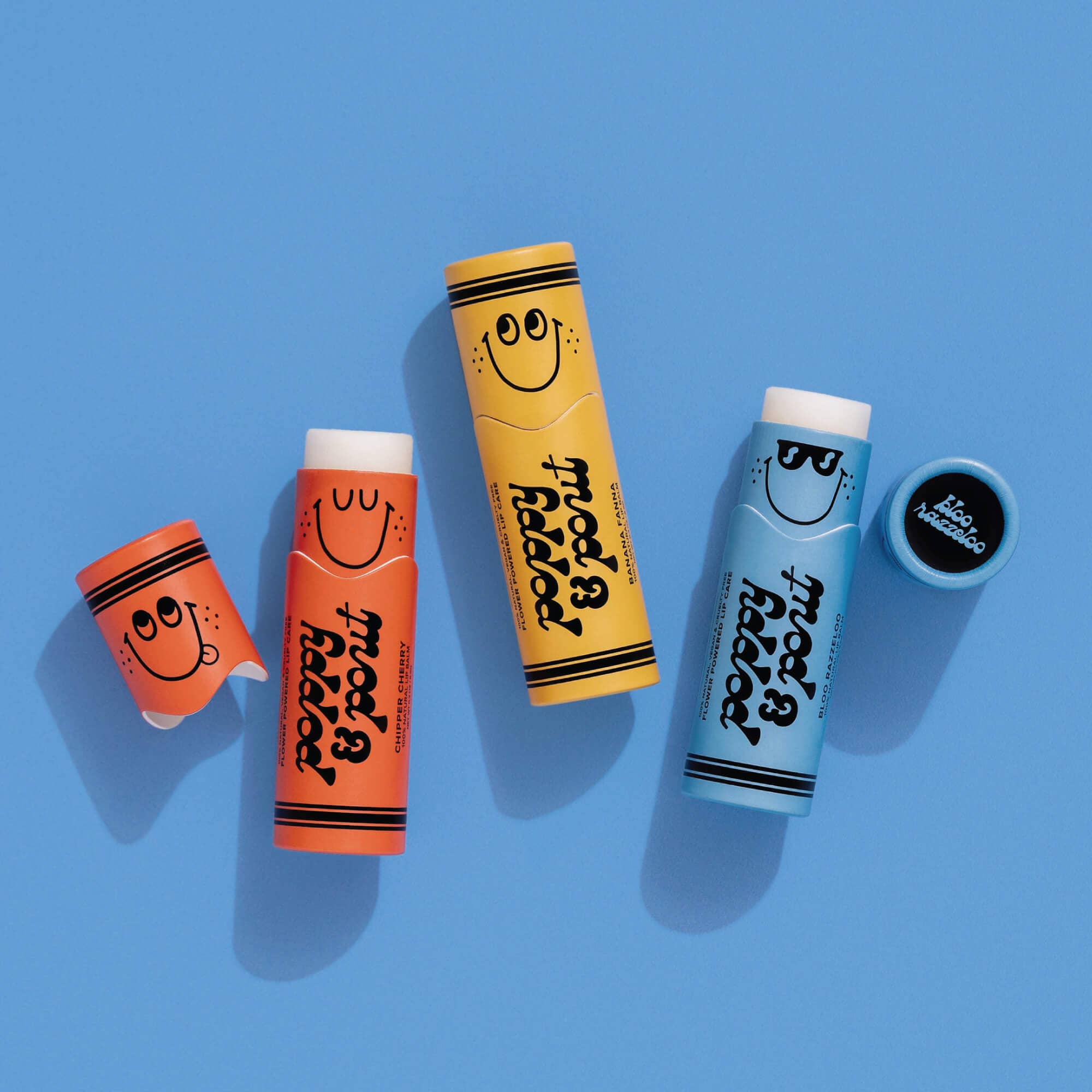 Poppy & Pout - Lip Balm, Lil Poppies, Bloo Razzeloo