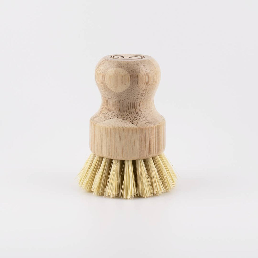 Green Llama - Dish Scrub Brush (Bamboo & Sisal) with Llama Logo - 6Ct
