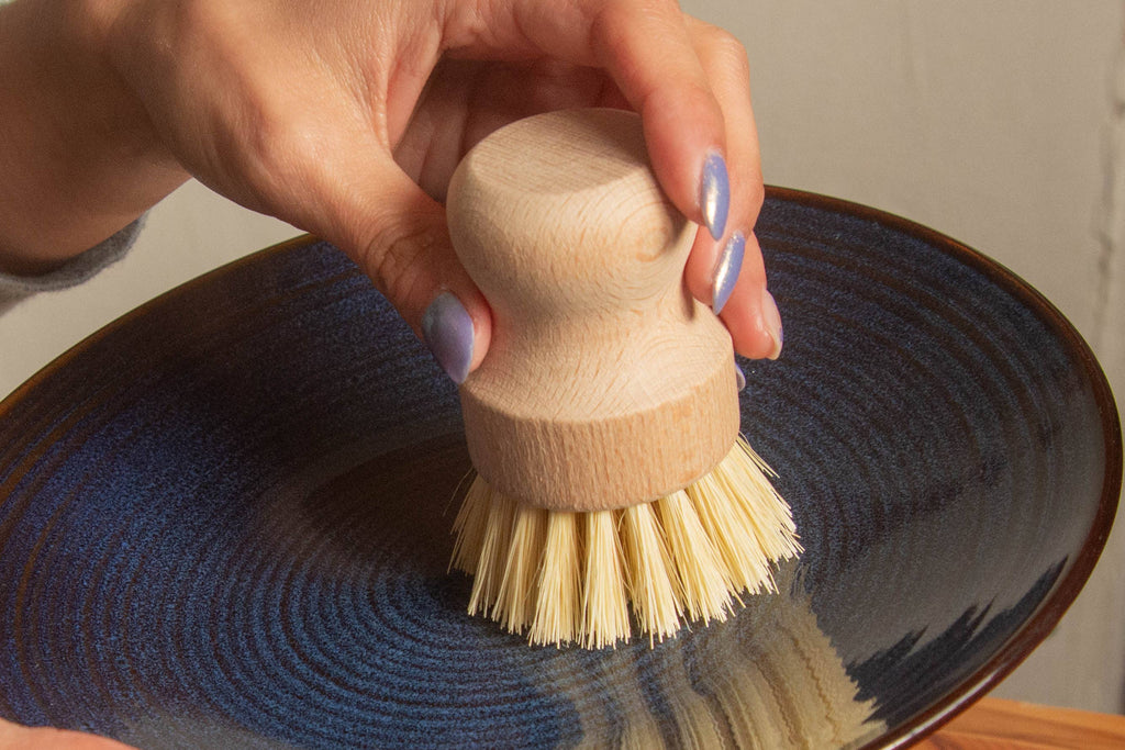 No Tox Life - CASA AGAVE® Dish Brush White Teakwood - No Tox Life