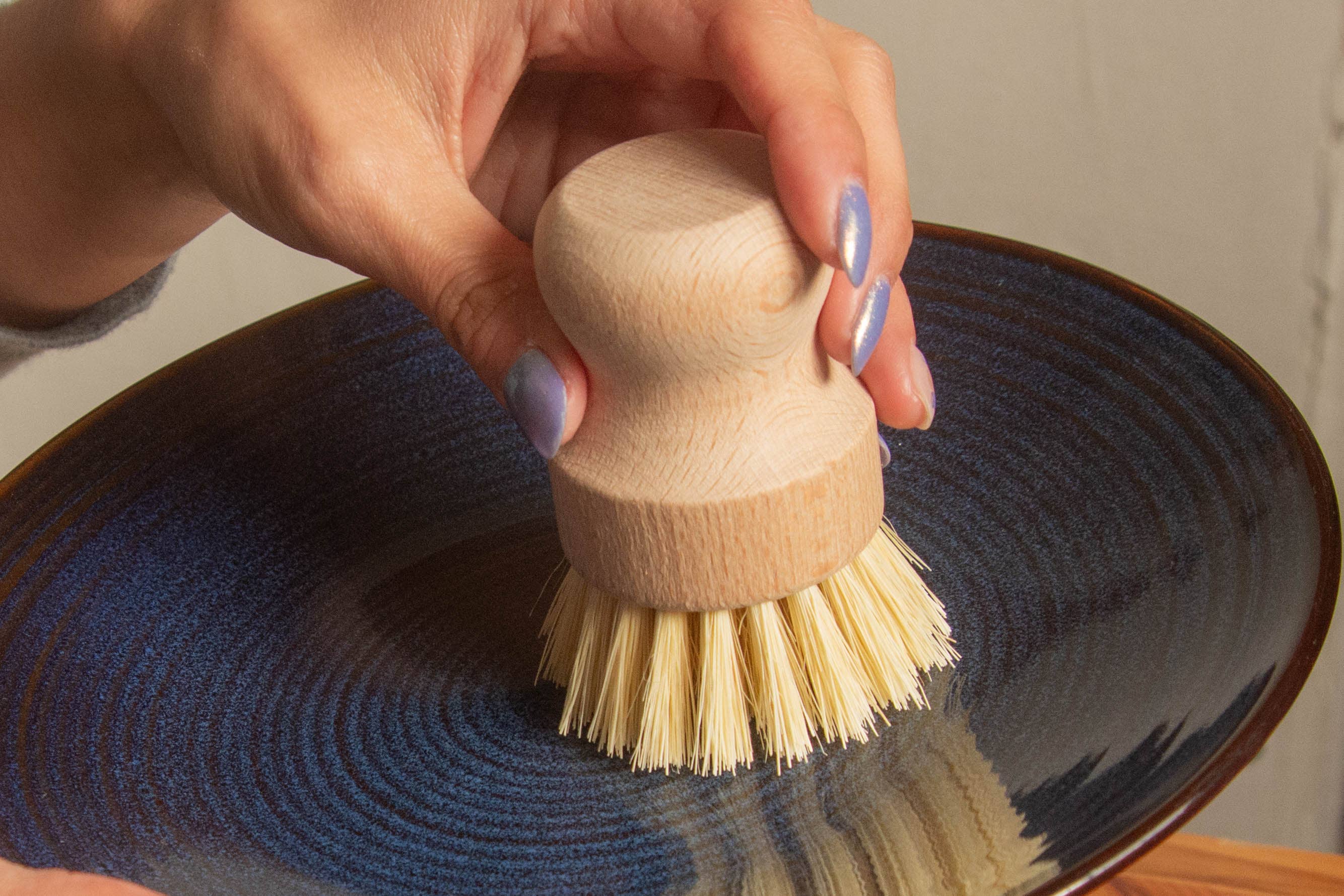 No Tox Life - CASA AGAVE® Dish Brush White Teakwood - No Tox Life