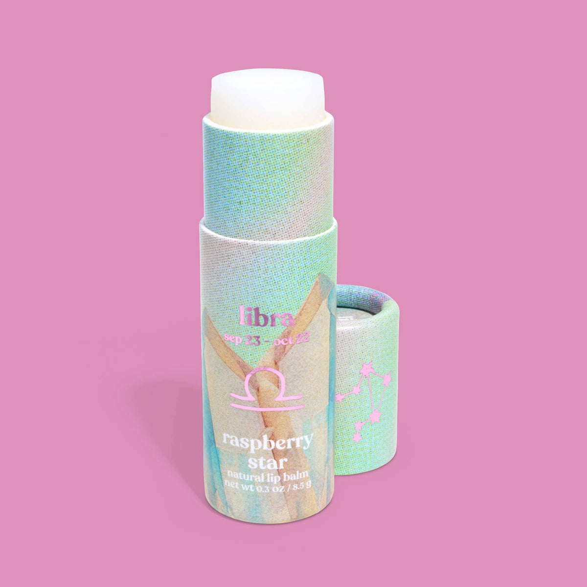 Poppy & Pout - Lip Balm, Zodiac, Libra Raspberry Star
