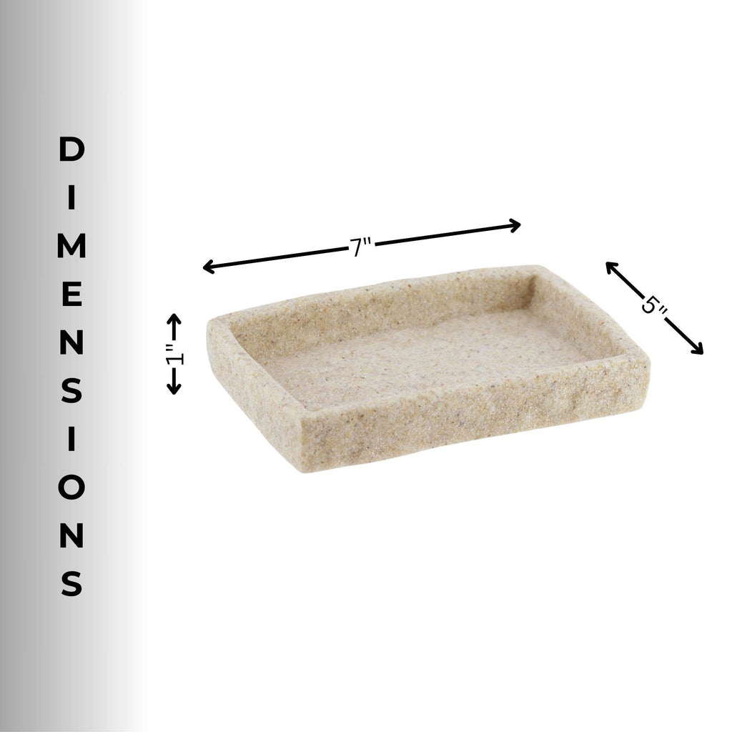 Stone-Effect Soap Dish Holder Resin Tray