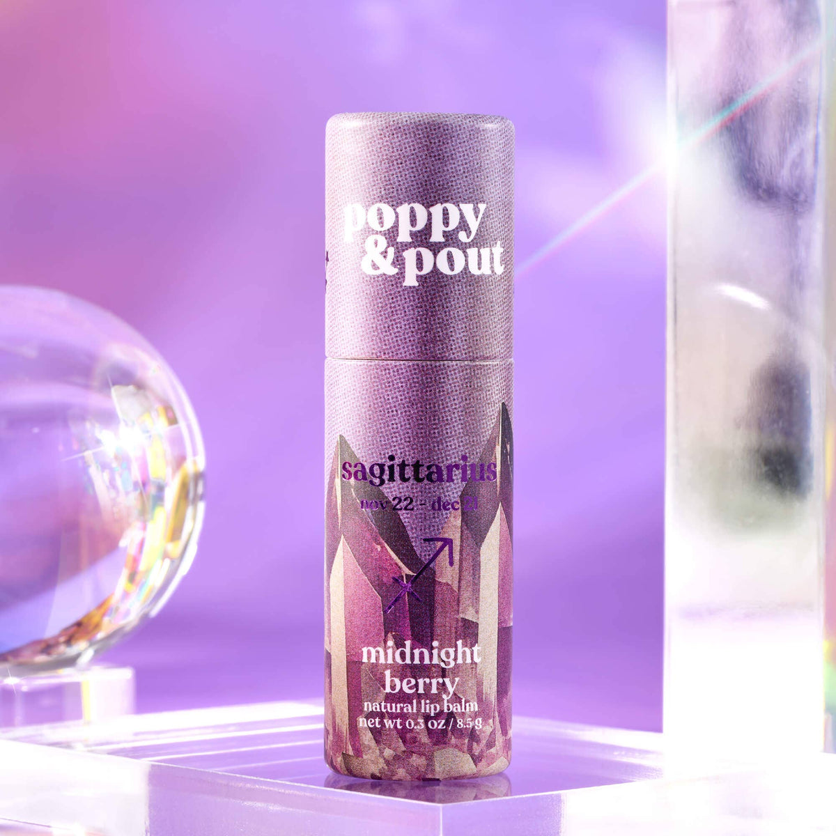 Poppy & Pout - Lip Balm, Zodiac, Sagittarius Midnight Berry