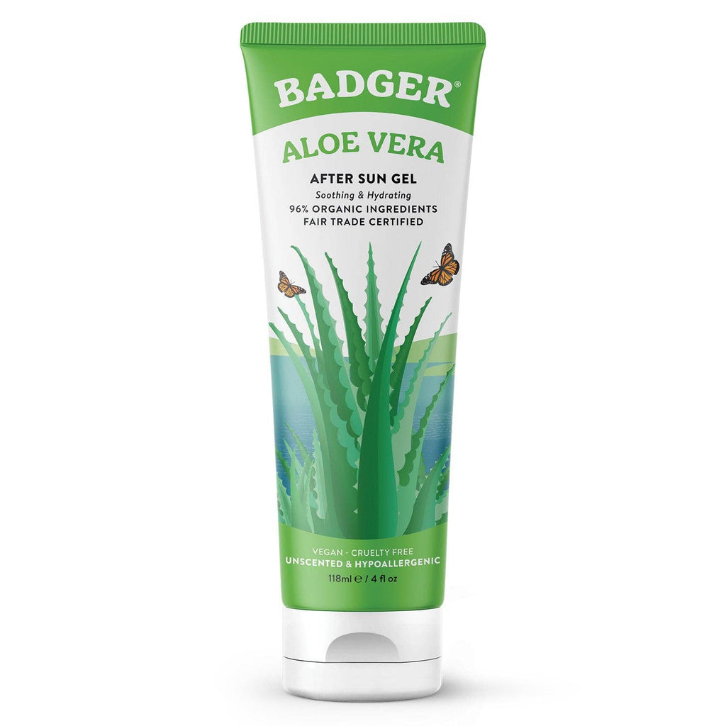 Badger - Badger Aloe Vera Gel for Face & Body, Sunburn Relief