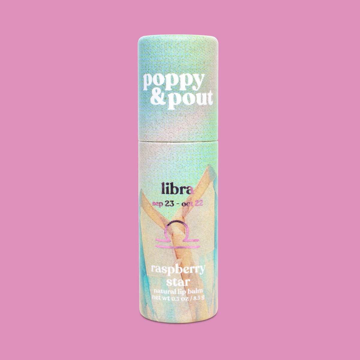 Poppy & Pout - Lip Balm, Zodiac, Libra Raspberry Star
