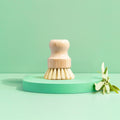Green Llama - Dish Scrub Brush (Bamboo & Sisal) with Llama Logo - 6Ct